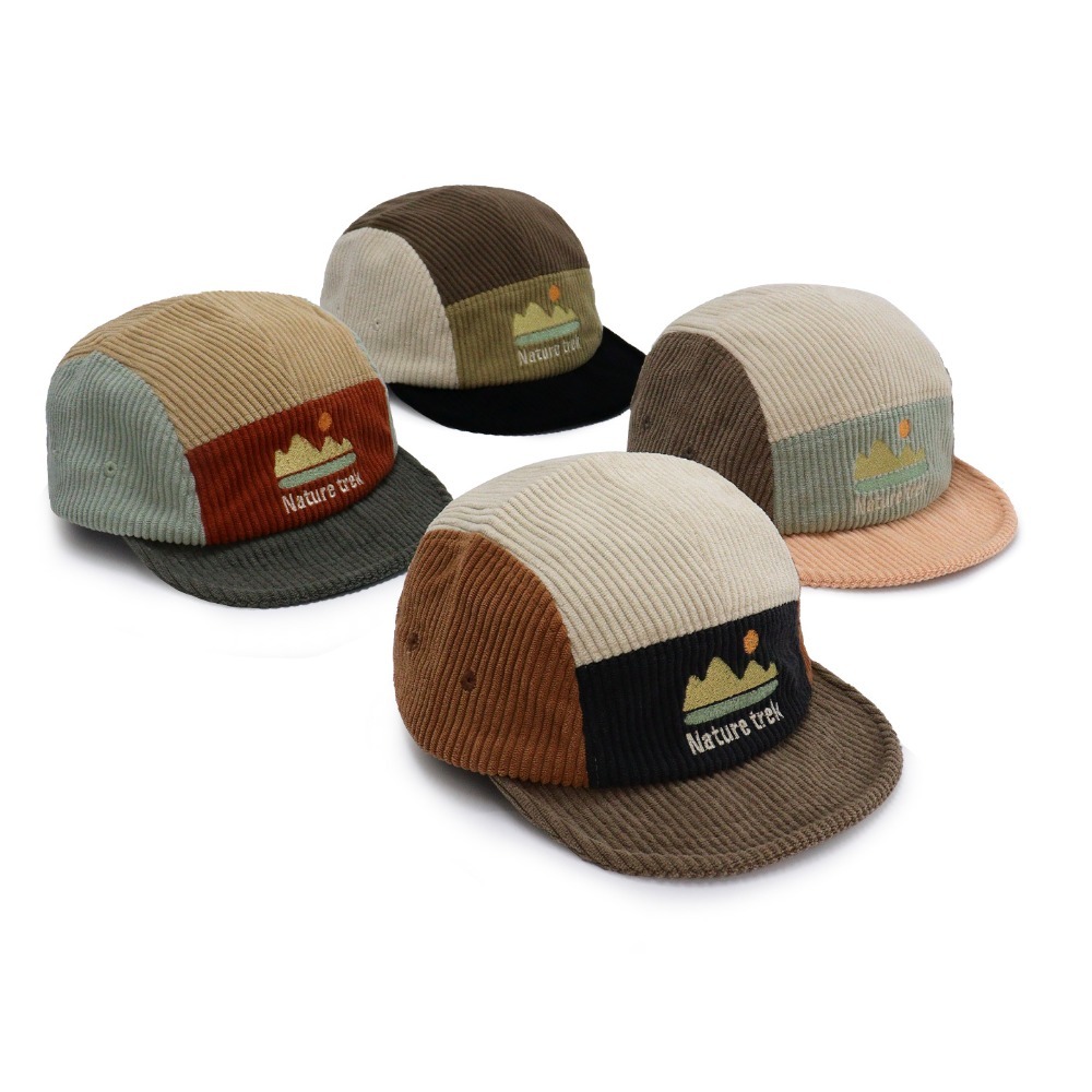 Corduroy Cap 5 Panel - 5 Panel Short Brim Cap for