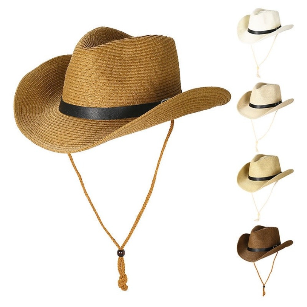 Cowboy Hat Straw - Fashion UV Protection Western Cowboy Hat