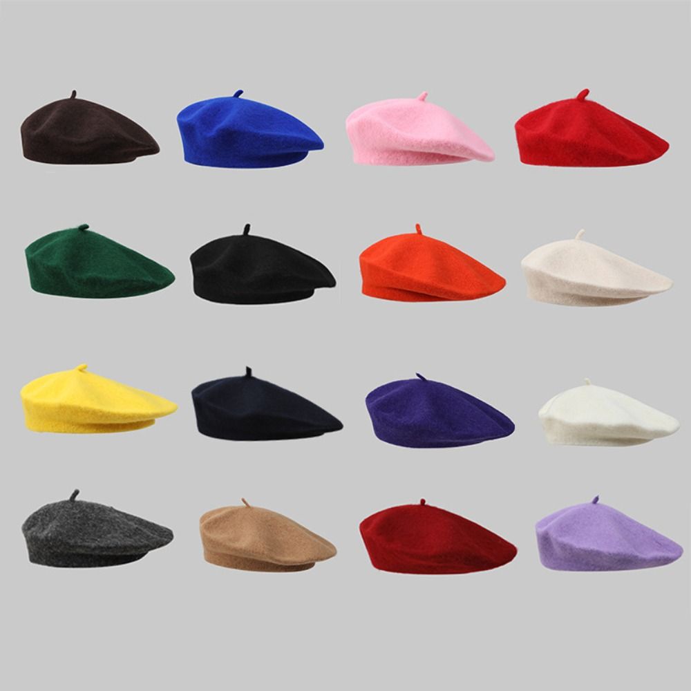 Women Girls Warm Wool Berets H - Beret French Wool ulasan dan harga