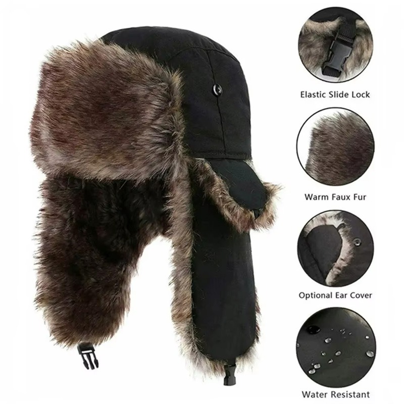 Winter Russian Ushanka Hat Men - Winter Trapper Hat ulasan dan harga