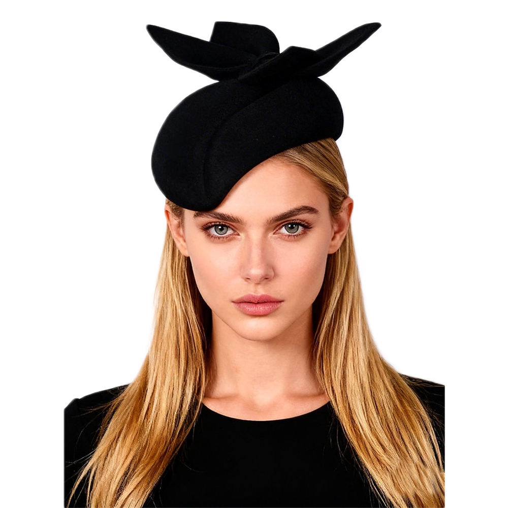 FS Black White Wool French Ber - Beret French Wool ulasan dan harga