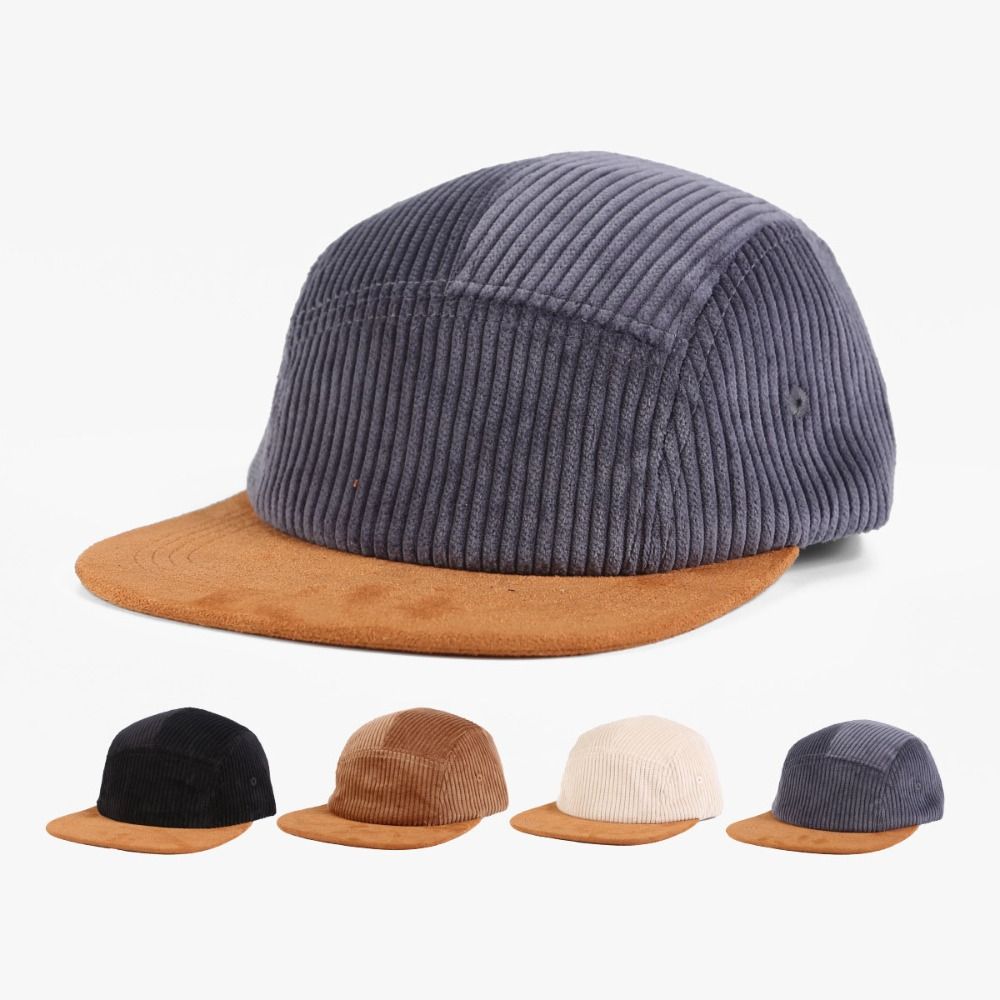 Versatile Retro Flat Brim Base - Corduroy Cap 5 Panel ulasan dan harga