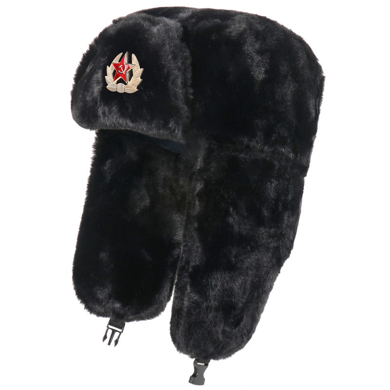 SupSindy Soviet Badge Ushanka  - Winter Trapper Hat ulasan dan harga