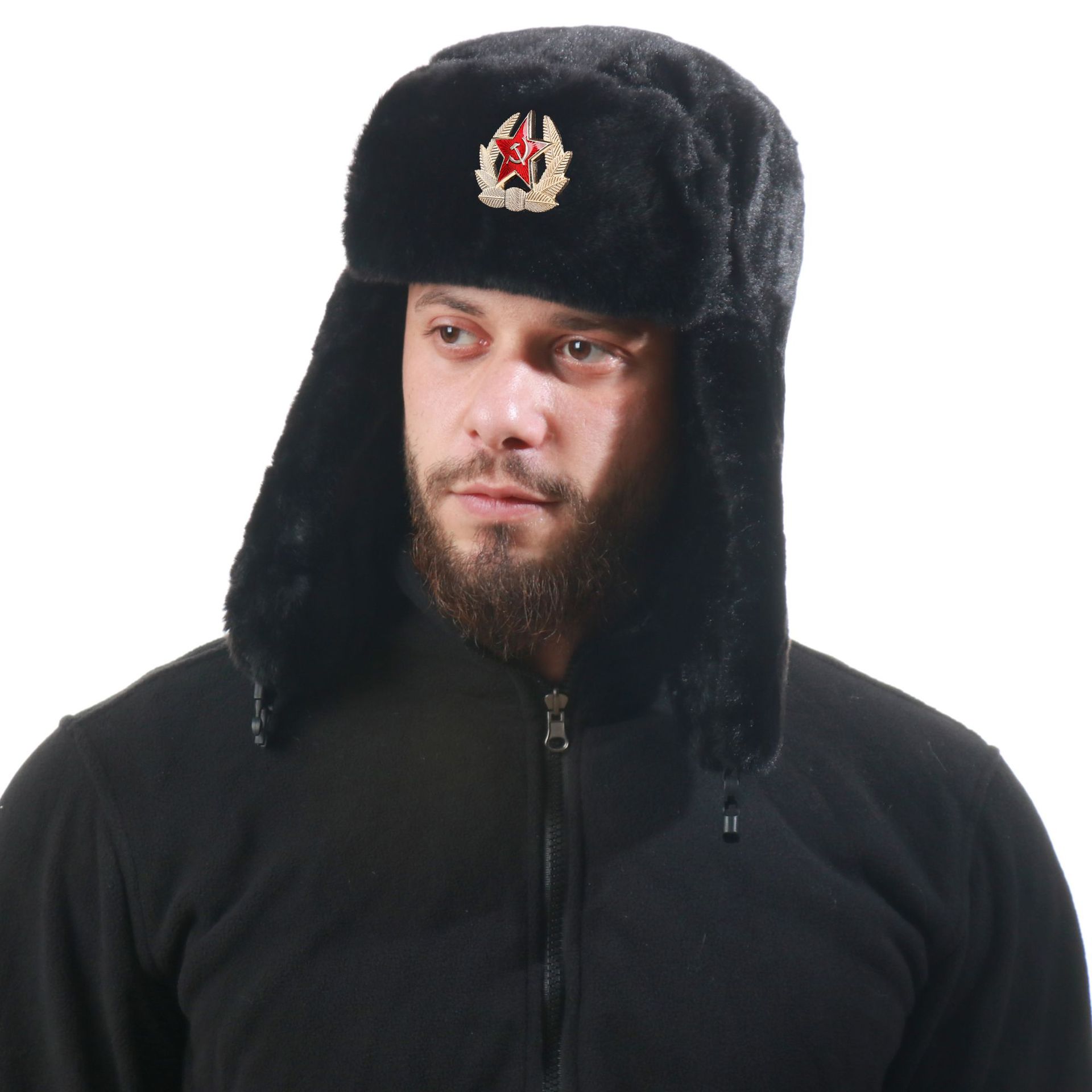 SupSindy Soviet Badge Ushanka  - Winter Trapper Hat ulasan dan harga