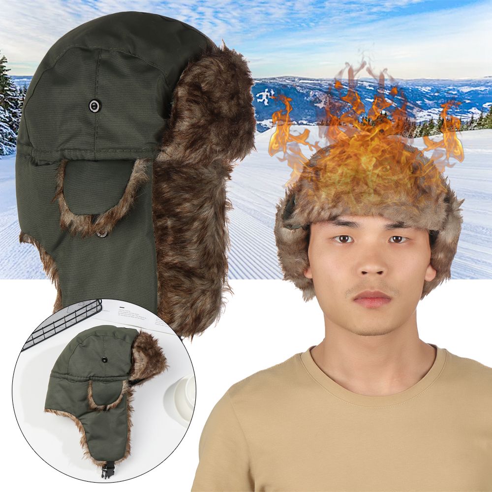 Warm Earflap Trapper Ski Hat W - Trapper Hat Ear Flap ulasan dan harga