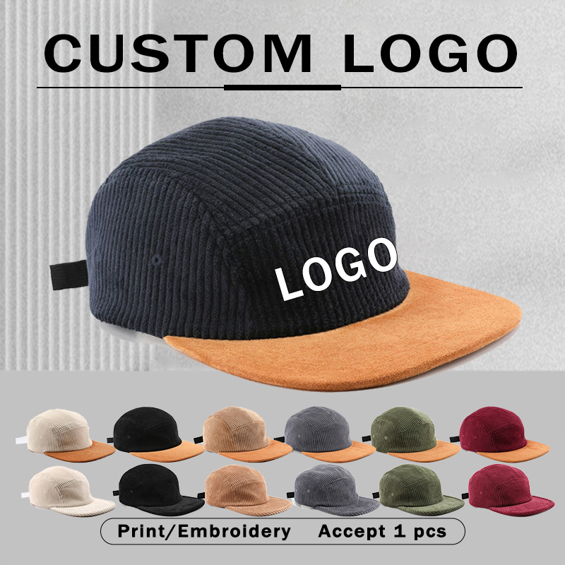 New 5-panel Splicing Corduroy  - Corduroy Cap 5 Panel ulasan dan harga