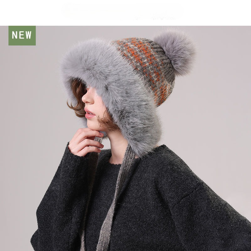 Women's Fuzzy Knit Trapper Hat - Trapper Hat Ear Flap ulasan dan harga
