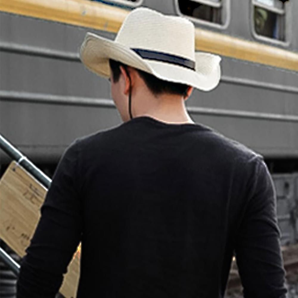 Fashion UV Protection Western  - Cowboy Hat Straw ulasan dan harga